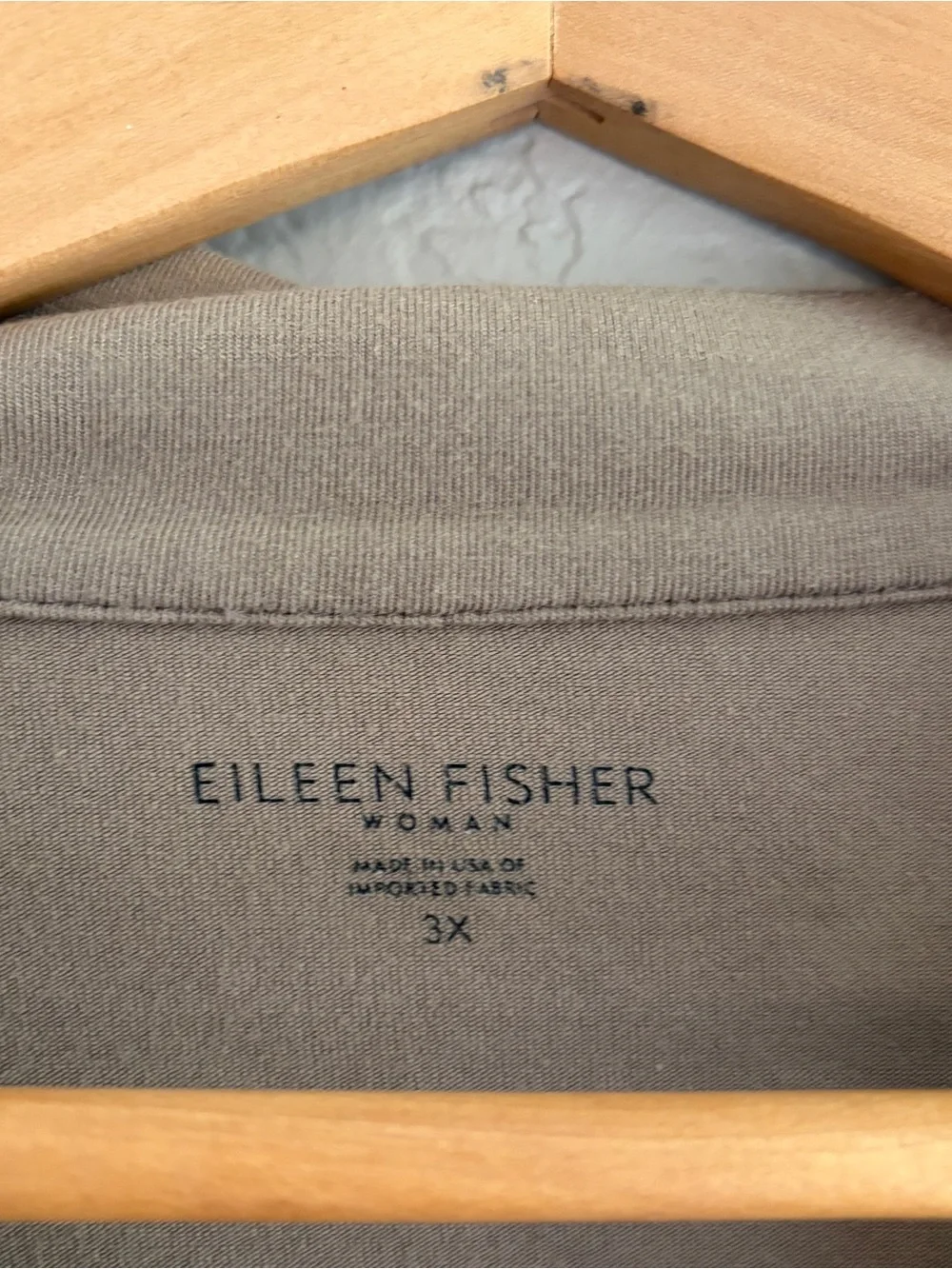 Eileen Fisher woman‎ organic cotton double zip Jacket Size 3X Tan long sleeve